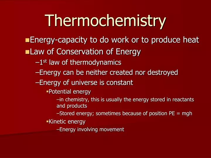 thermochemistry