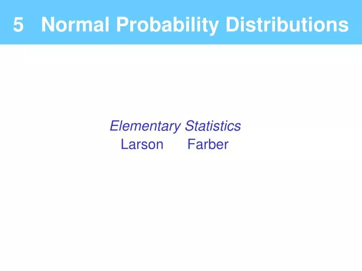 5 normal probability distributions