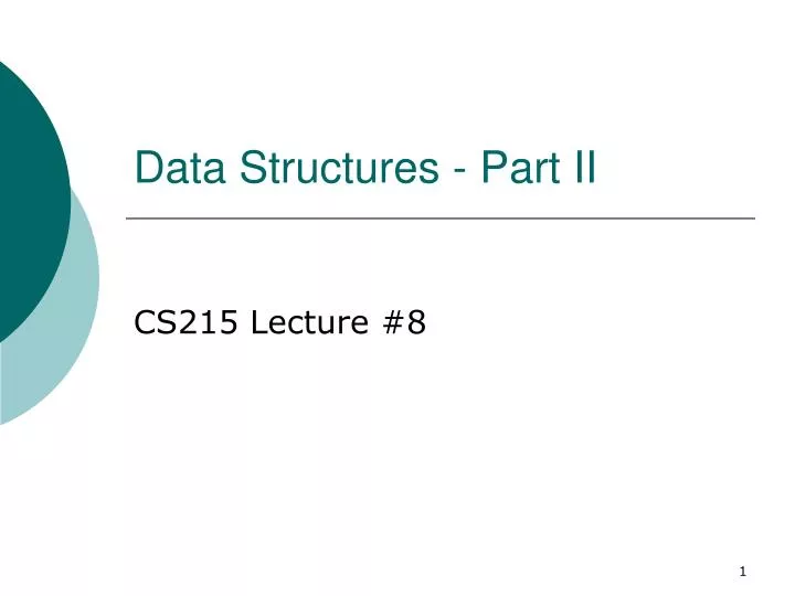 data structures part ii