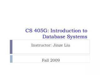 cs 405g introduction to database systems