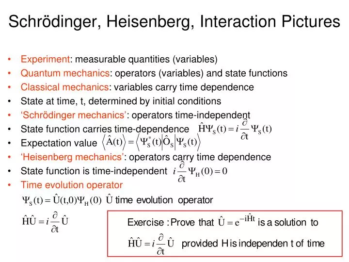 schr dinger heisenberg interaction pictures