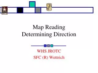 Map Reading Determining Direction