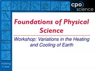Foundations of Physical Science