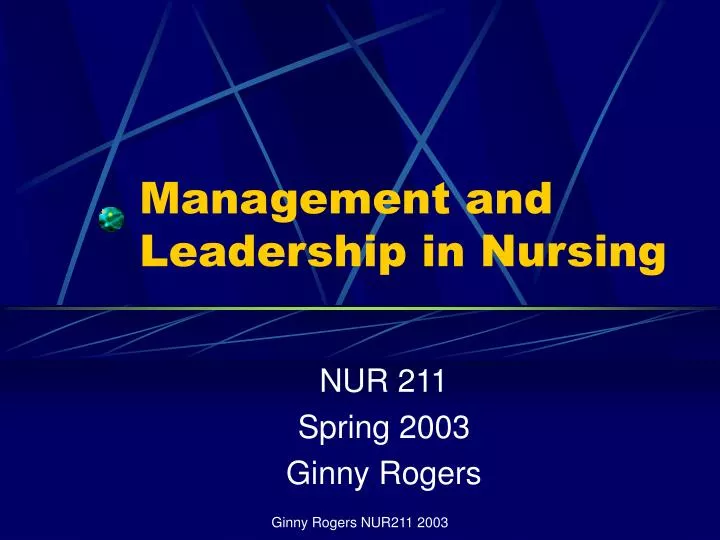 management and leadership in nursing