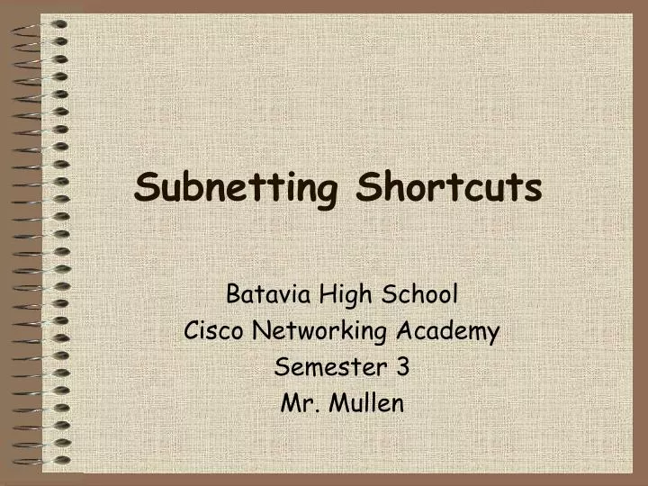 subnetting shortcuts