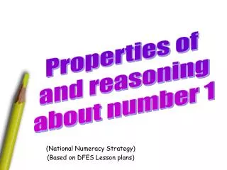 (National Numeracy Strategy) (Based on DFES Lesson plans)