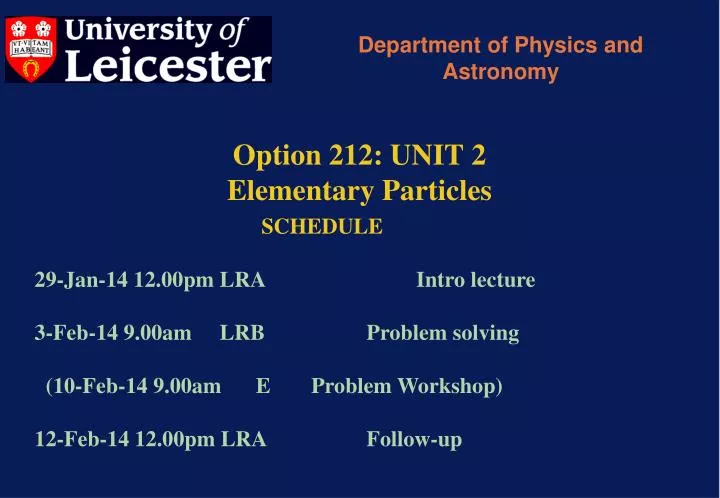 option 212 unit 2 elementary particles