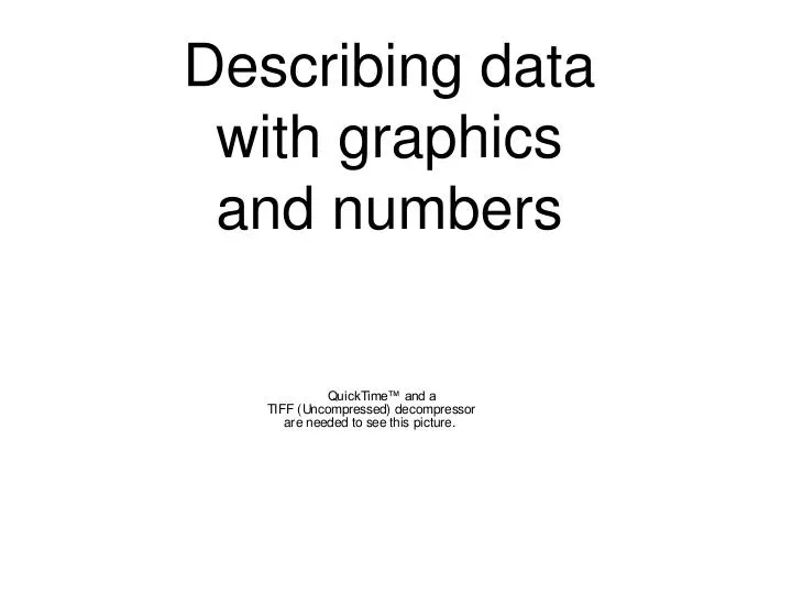 describing data with graphics and numbers