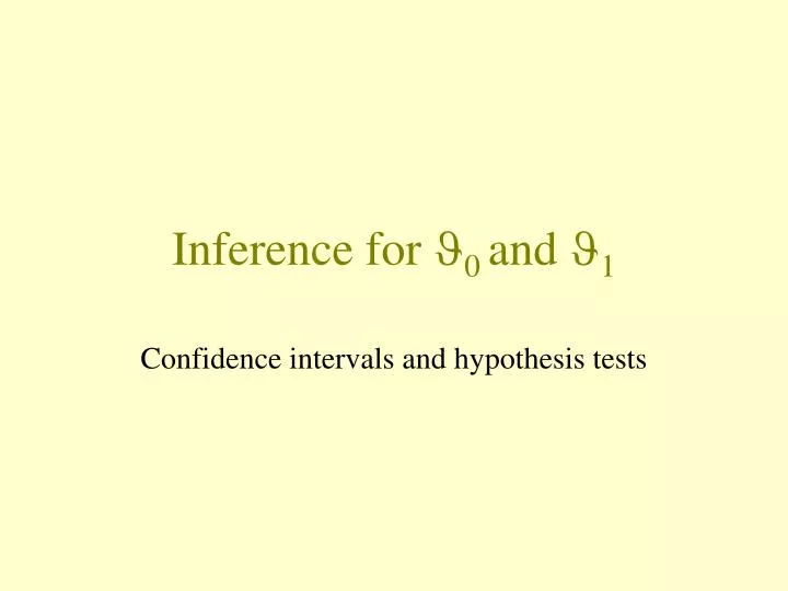 inference for 0 and 1