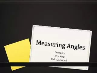 measuring angles
