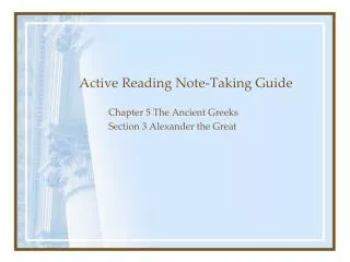Active Reading Note-Taking Guide
