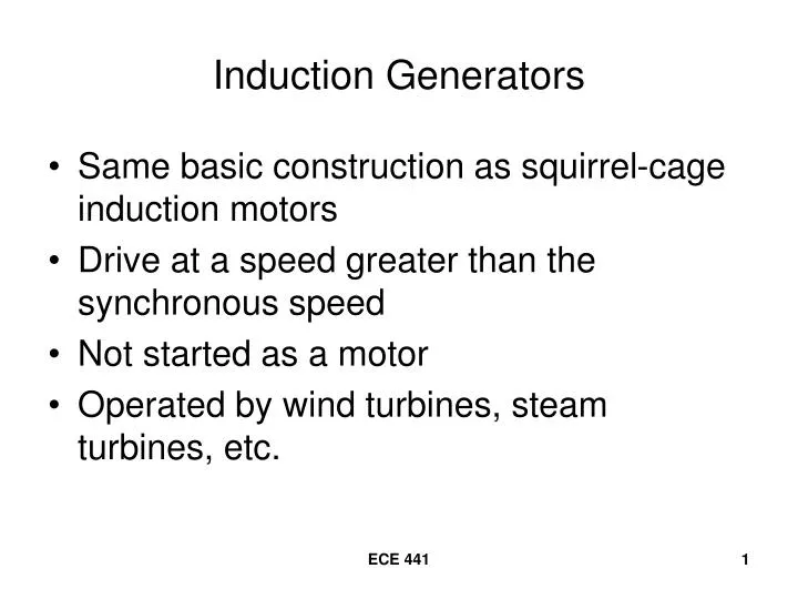 induction generators