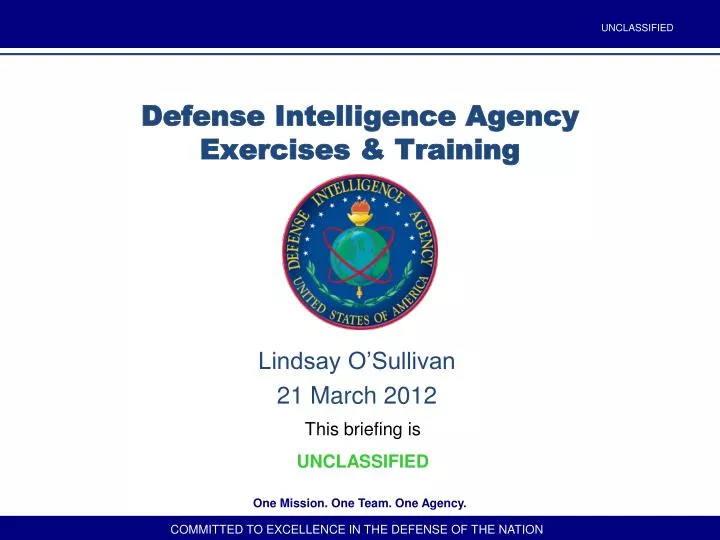defense intelligence agency exercises training