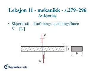 leksjon 11 mekanikk s 279 296 avskj ring