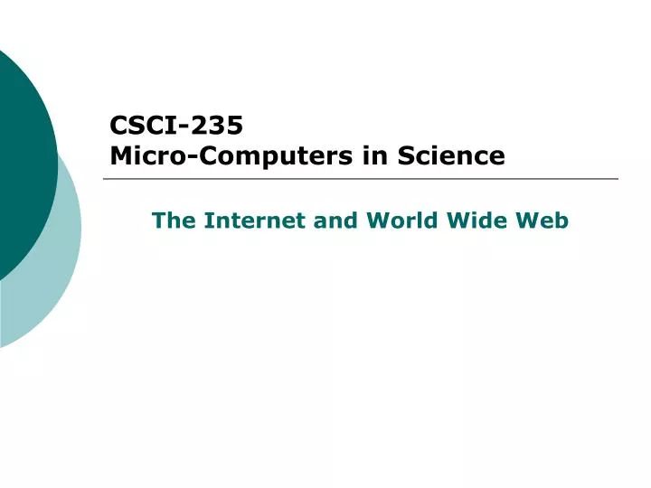 csci 235 micro computers in science