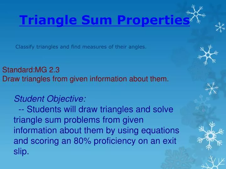 triangle sum properties