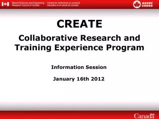 CREATE Collaborative Research and Training Experience Program