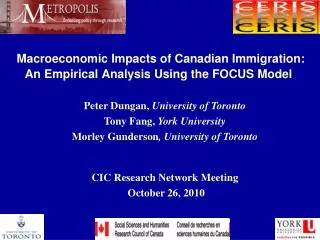 Macroeconomic Impacts of Canadian Immigration: An Empirical Analysis Using the FOCUS Model