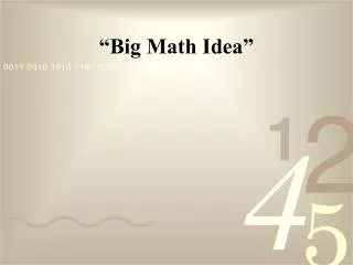 “Big Math Idea”