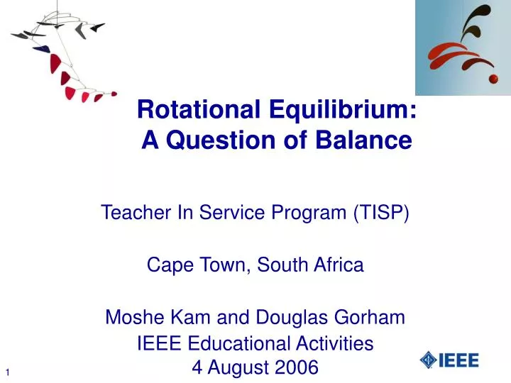 rotational equilibrium a question of balance