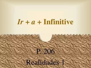 Ir + a + Infinitive
