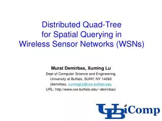 Distributed Quad-Tree for Spatial Querying in Wireless Sensor Networks (WSNs)