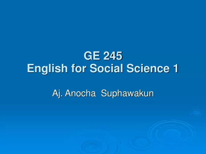 ge 245 english for social science 1