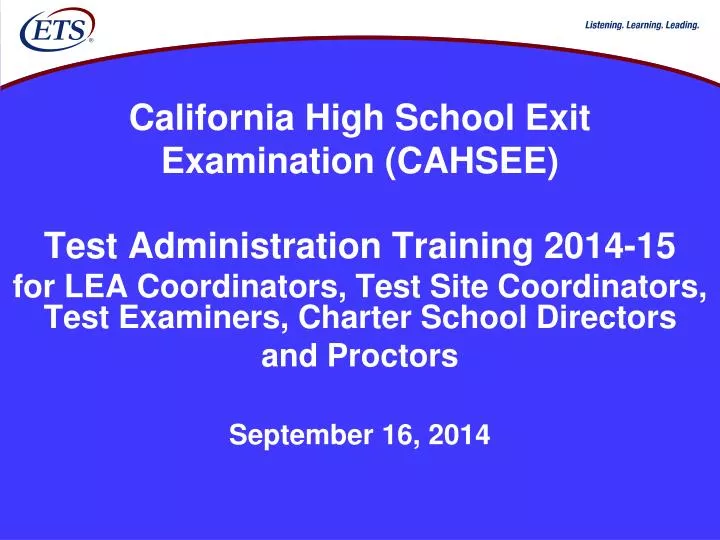 california high school exit examination cahsee