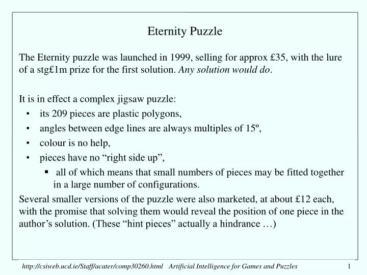 eternity puzzle