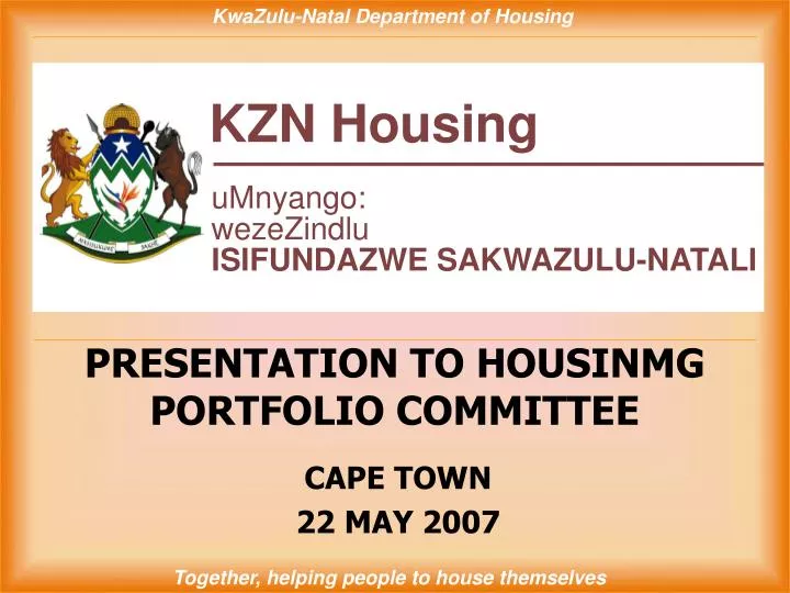 presentation to housinmg portfolio committee