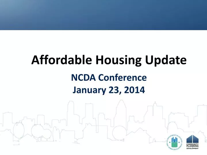 affordable housing update