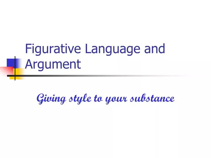 figurative language and argument