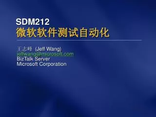 SDM212 微软软件测试自动化