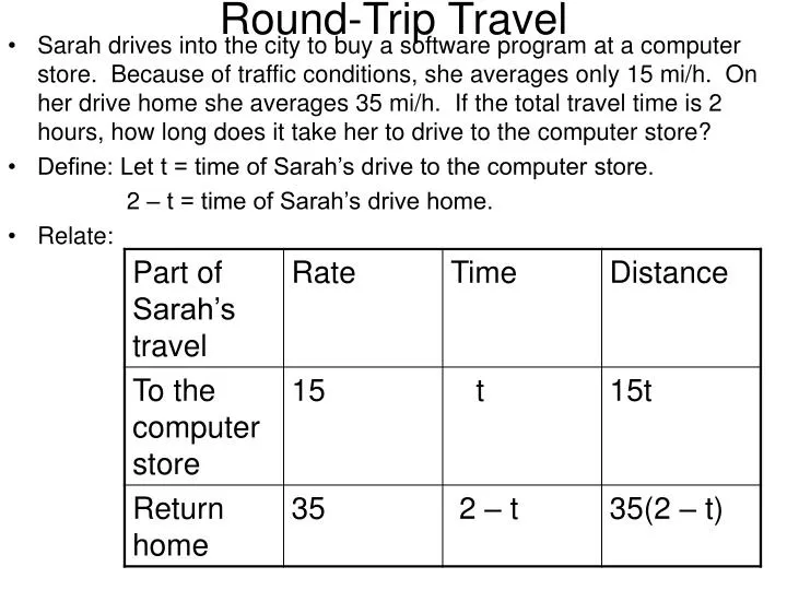 round trip travel