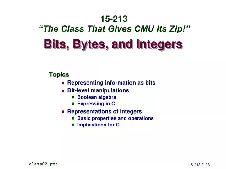 bits bytes and integers