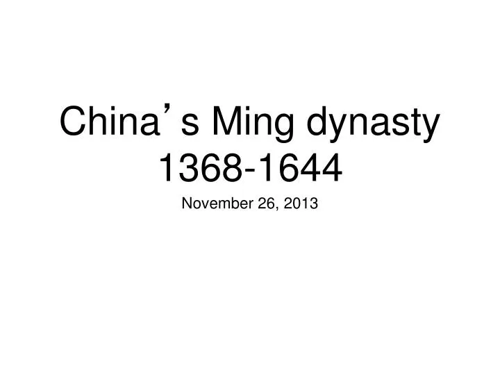 china s ming dynasty 1368 1644
