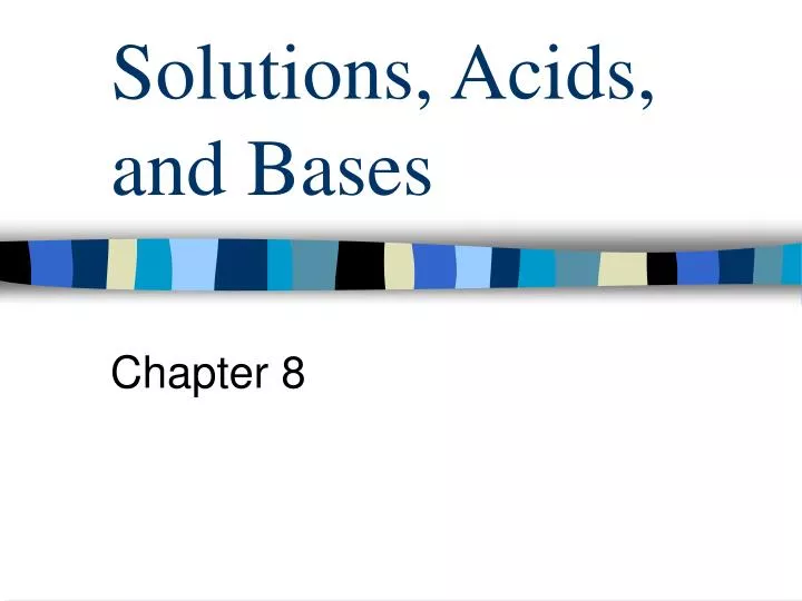 solutions acids and bases