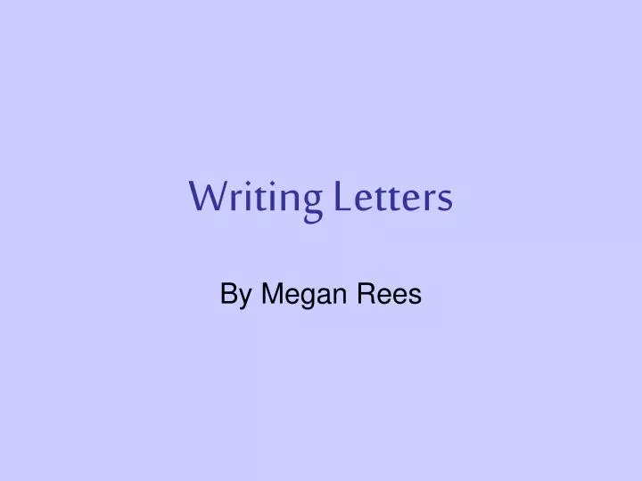writing letters
