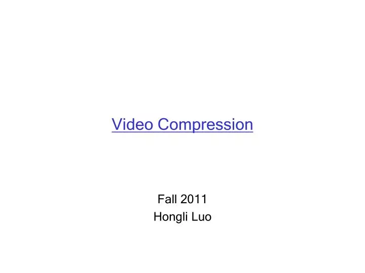 video compression