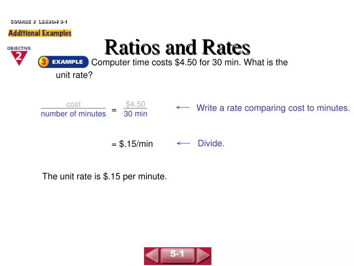 ratios and rates