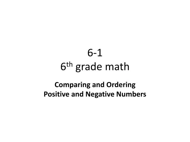 6 1 6 th grade math