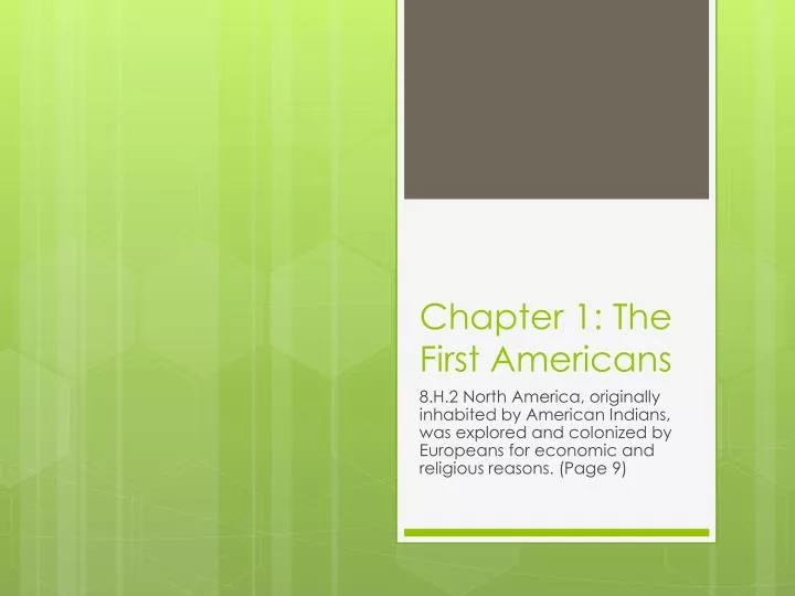 chapter 1 the first americans