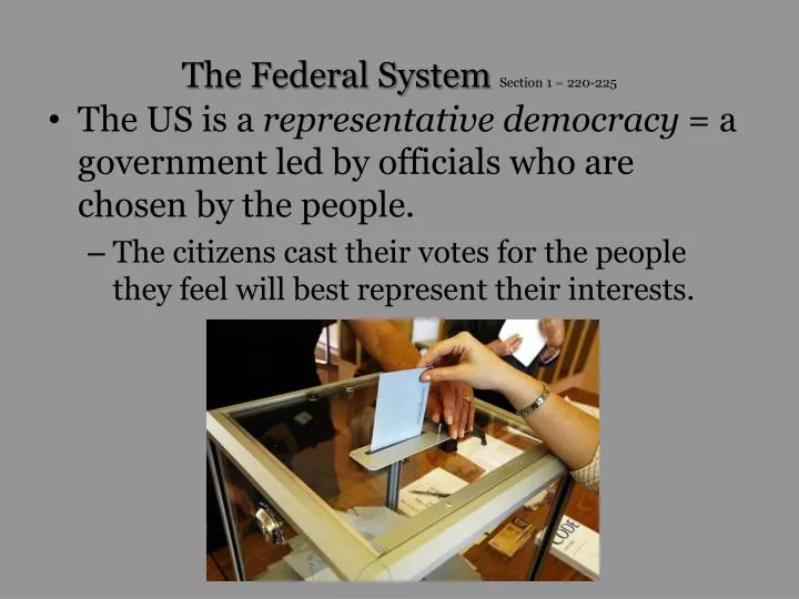 the federal system section 1 220 225