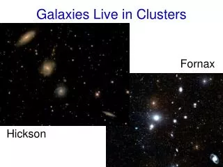 Galaxies Live in Clusters