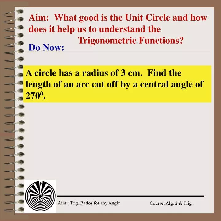 aim what good is the unit circle and how does it help us to understand the trigonometric functions