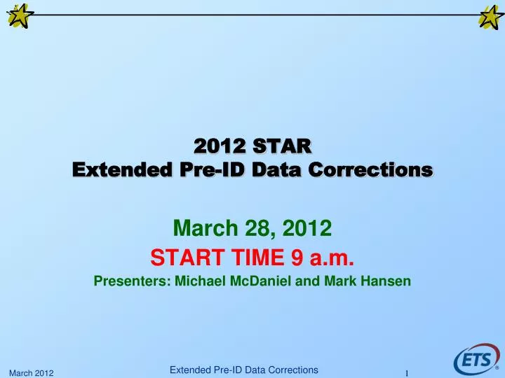 2012 star extended pre id data corrections
