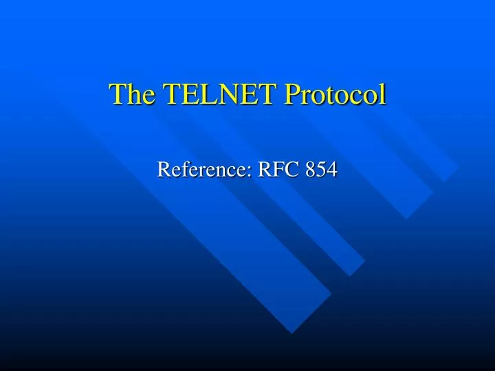 the telnet protocol