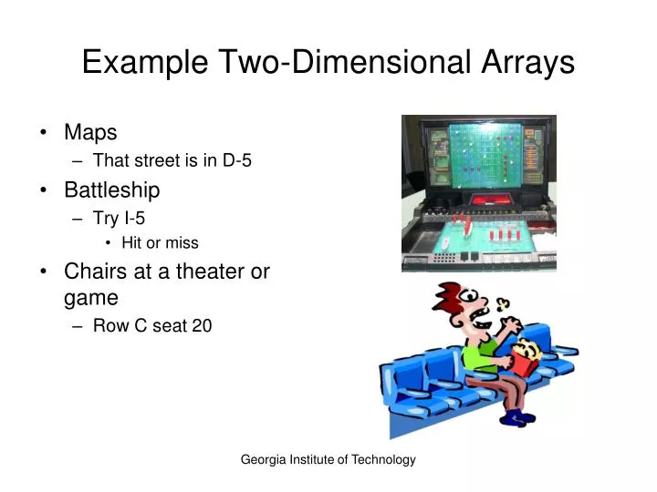example two dimensional arrays