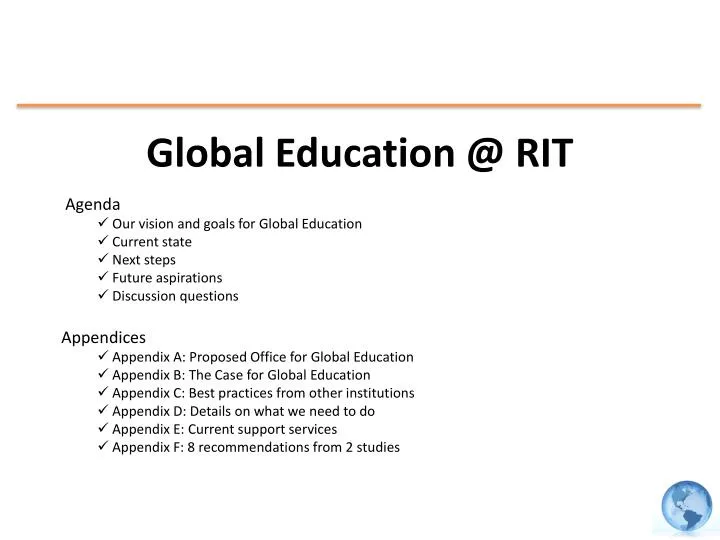 global education @ rit