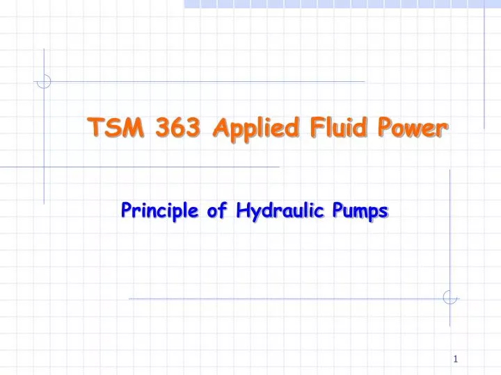 tsm 363 applied fluid power